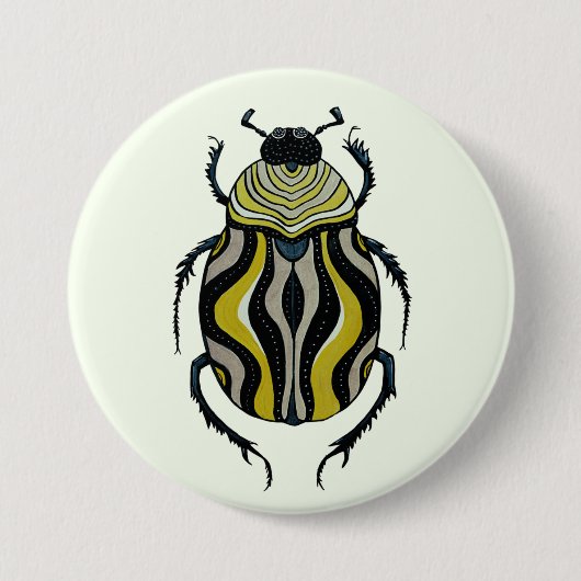Cool Kever Entomologie Insect Kunst Ronde Button 7,6 Cm (Voorkant)