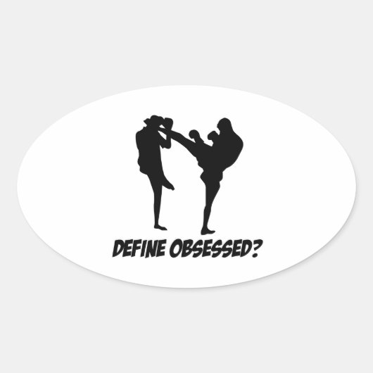 Cool kick box Liefhebbers Design Ovale Sticker (Voorkant)