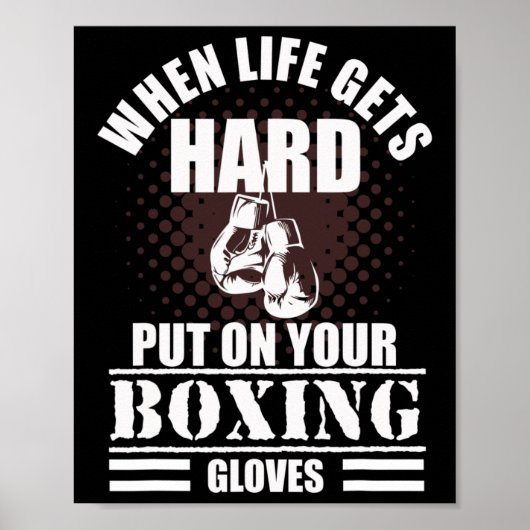 Cool kickboksen en boksen gezegde poster (Voorkant)