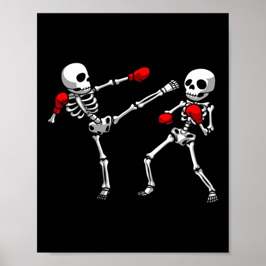 Cool kickboksen ontwerp voor mannen vrouwen kickbo poster (Voorkant)