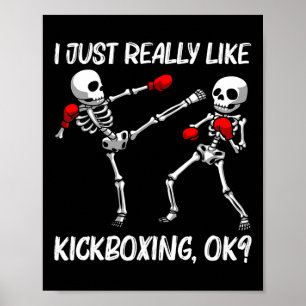 Cool kickboksen ontwerp voor mannen vrouwen kickbo poster