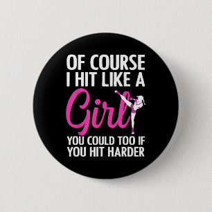 Cool Kickboksen voor vrouwen Meisjes Taekwondo Kar Ronde Button 5,7 Cm