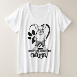 Cool Kicks, Cooler Pup: modieuze Chihuahua Grote Maat T-shirt