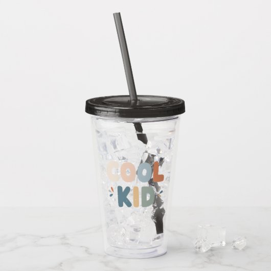 Cool Kid - Trendy Tumbler for All Acryl Drinkbeker (Voorkant ijs)