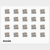 “Cool Kids” Boekenwurm Ronde Sticker (Vel)