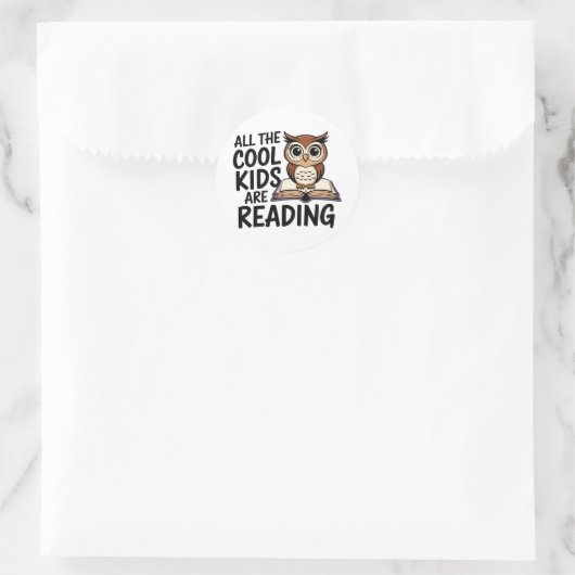 “Cool Kids” Bookish Ronde Sticker (Tas)