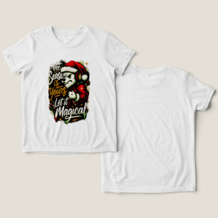 Cool Kids Kerstmis Edgy Kerstman Beer DJ T-shirt