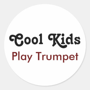 Cool kids Play Trumpet Ronde Sticker