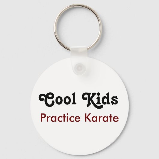 Cool Kids Practice Karate Sleutelhanger (Voorkant)