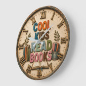 Cool Kids Read Books Classroom Teacher Gift Grote Klok (Hoek)