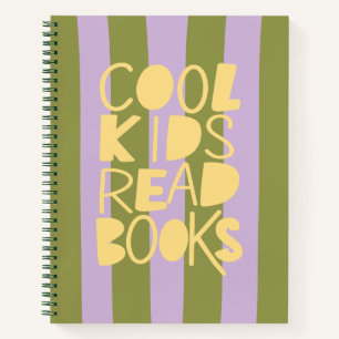 Cool Kids Read Books Paarse Olijf Typo Notitieboek
