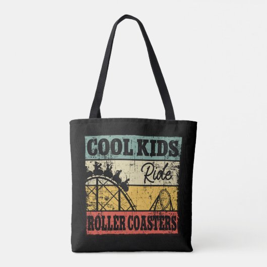 Cool Kids Ride Roller Coasters Funny Coaster Train Tote Bag (Achterkant)