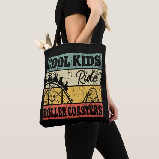 Cool Kids Ride Roller Coasters Funny Coaster Train Tote Bag (Dichtbij)