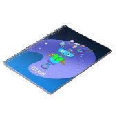 Cool Kids Robot Leren van Lezen Notitieboek (Linkerzijde)