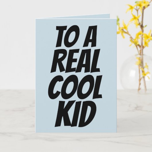 COOL KIND BIRTHDAY-KAARTEN KAART (Gele Bloem)