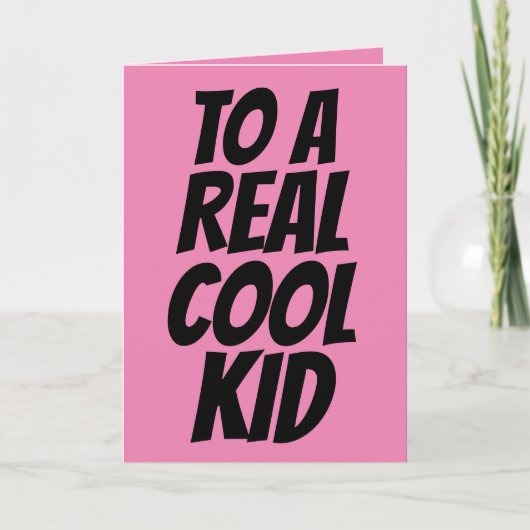 COOL KIND BIRTHDAY-KAARTEN KAART (Voorkant)