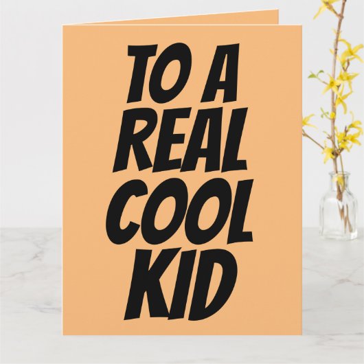 COOL KIND BIRTHDAY-KAARTEN KAART (Gele Bloem)