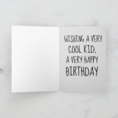 COOL KIND CAT BIRTHDAY KINDER WENSKAARTEN KAART (Binnen)