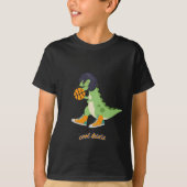 Cool Kinder Basketball Dinosaur T-shirt (Voorkant)