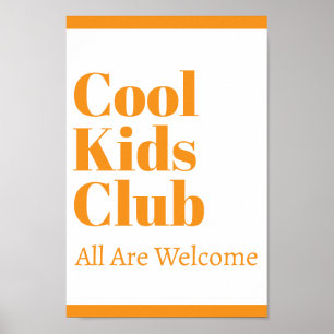 Cool Kinder Club Eenvoudige Stijlvolle Moderne Sch Poster
