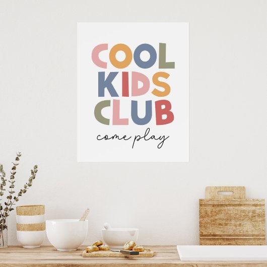 Cool Kinder Club Poster (Keuken)