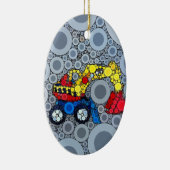 Cool Kinder Construction Truck Excavator Digger Keramisch Ornament (Rechts)