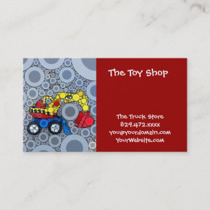 Cool Kinder Construction Truck Excavator Digger Visitekaartje