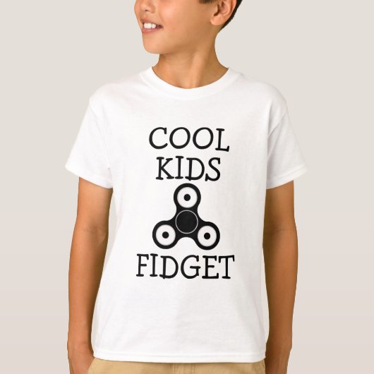 Cool Kinder Fidget grappig shirt met spinnerlijk f (Voorkant)