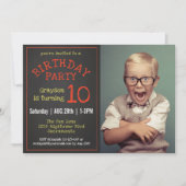 Cool Kinder foto schoolbord verjaardagsfeestje Kaart (Voorkant)