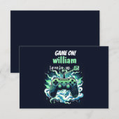 Cool kinder Gaming Level Up 5th Birthday Bedankkaart (Voorkant / Achterkant)