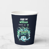 Cool kinder Gaming Level Up 5th Birthday Papieren Bekers (Voorkant)