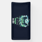 Cool kinder Gaming Level Up 5th Birthday Spandoek (Verticaal)