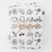 Cool Kinder Kleurboek Verjaardagsfeestpapier Inpakpapier Vel (In situ)