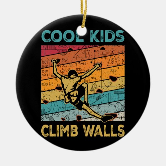 Cool Kinder klimwanden Extreme Sport Rock klimmen Keramisch Ornament (Voorkant)