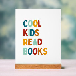 Cool Kinder Lees Boeken boekenplank houten bloktek Acryl Bord