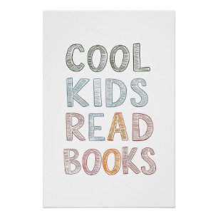 Cool Kinder Lees Boeken Inspirerend Poster voor Ki