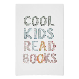 Cool Kinder Lees Boeken Inspirerend Poster voor Ki