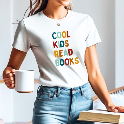 Cool Kinder Lees kleurrijke boeken Tri-Blend Shirt