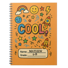 Cool Kinder Notitieboek – Gepersonaliseerde naam &
