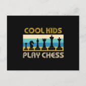 Cool Kinder Play Chess Checkmate Board Stuft Briefkaart (Voorkant)