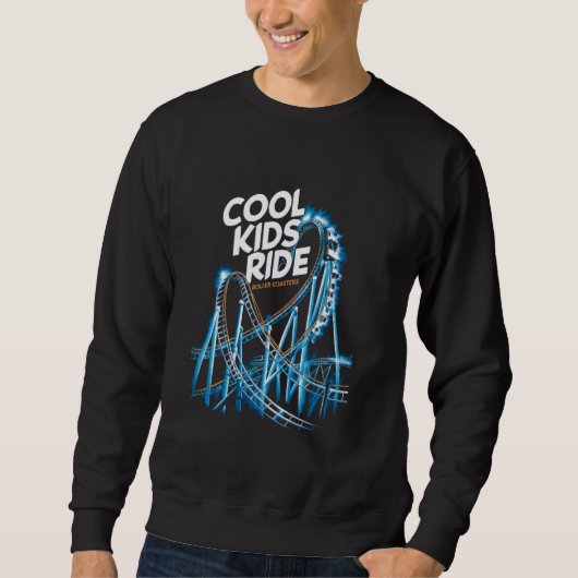 Cool Kinder Ride Roller Onderzetters Amusement Par Trui (Voorkant)