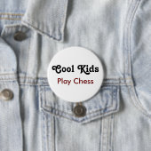 Cool Kinder schaak spelen - Smart is cool Ronde Button 7,6 Cm (In situ)