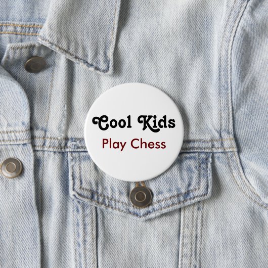 Cool Kinder schaak spelen - Smart is cool Ronde Button 7,6 Cm (In situ)