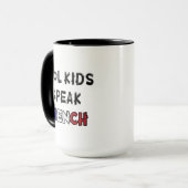 Cool Kinder spreken Frans Grappig Gezegde Mok (Voorkant links)