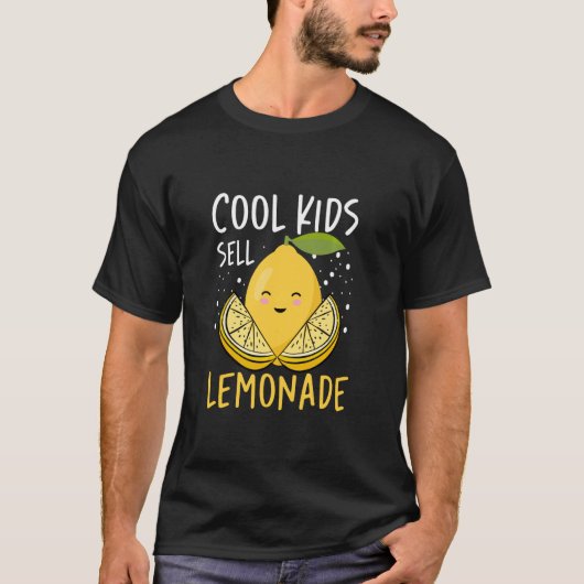 Cool Kinder Verkoop limonade Stand Verfrissende Ci T-shirt (Voorkant)