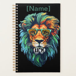Cool King – Kleurrijke Leeuw met Zonnebril Design Planner