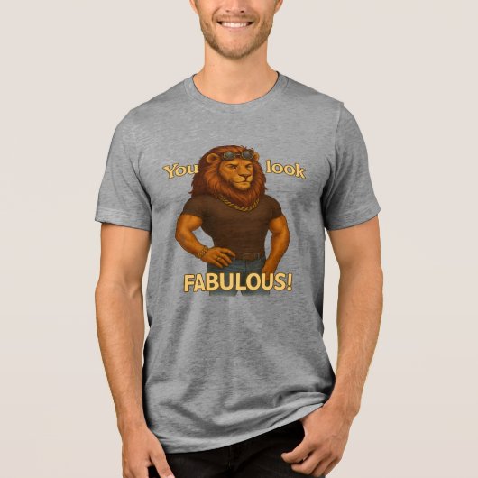 Cool King Lion – moeiteloos fantastisch Tri-Blend Shirt (Voorkant)