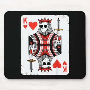 Cool King Of Hearts Valentijnsdag Speelkaart Po Muismat