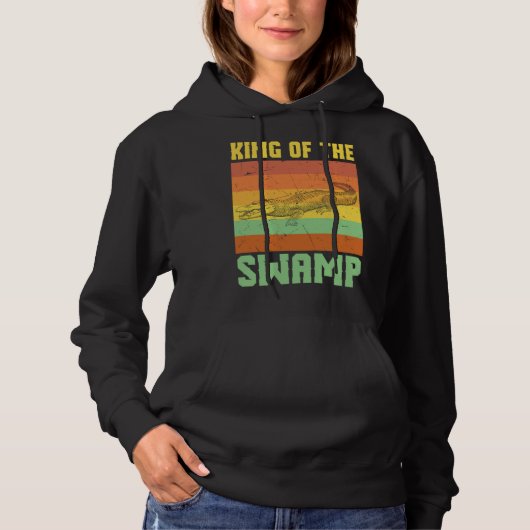 Cool King Of The Swamps Crocodile Swamp Hoodie (Voorkant)