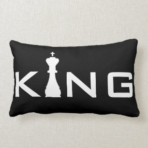 Cool King Typography Chess Player Kussen